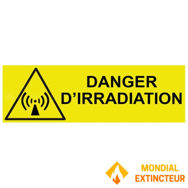 PVC sign - Radiation hazard - 200 x 80 mm