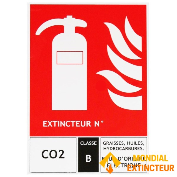 Pack of 10 CO2 extinguisher panels 125 X 190