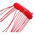 Pack of 300 red plastic seals, length 160 mm