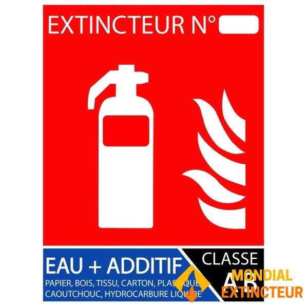 Pack of 50 Water spray extinguisher panels 100 x 150 mm