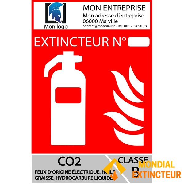 Set of 500 Custom Fire Extinguisher Class B Signs