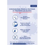 Pack of 5 "Gesture Barrier" Stickers - Format - 9 cm X 12 cm
