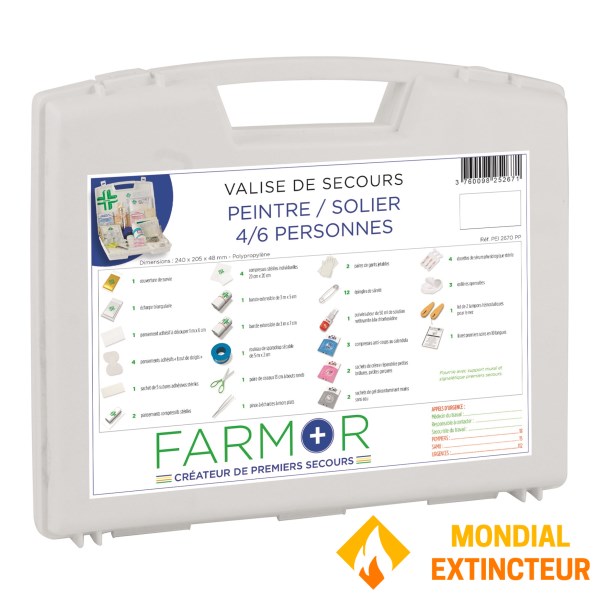"Painter's" first-aid suitcase 2/4 persons