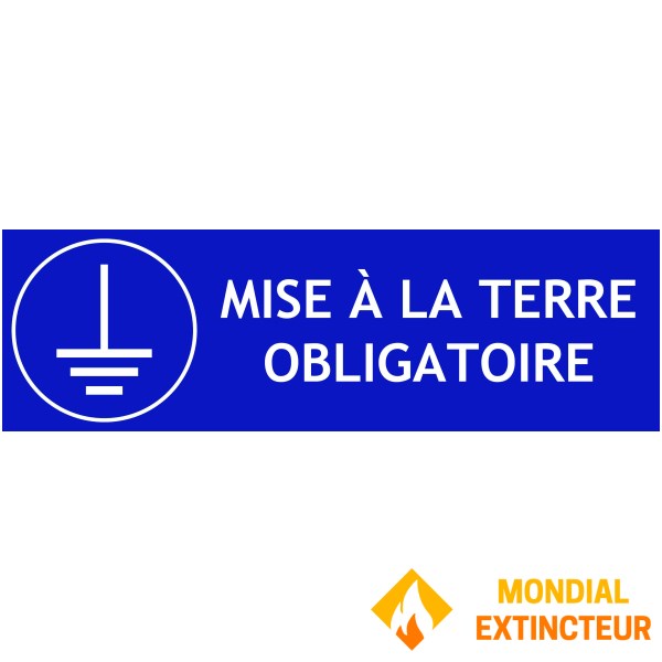 "PanelMandatory grounding" - W.300 x H.100 mm