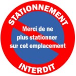 Parking "deterrent" stickers - 10 X 10 CM