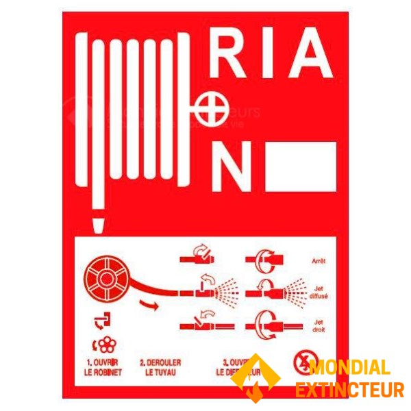 RIA sign with instructions - PVC - 150 x 200 mm