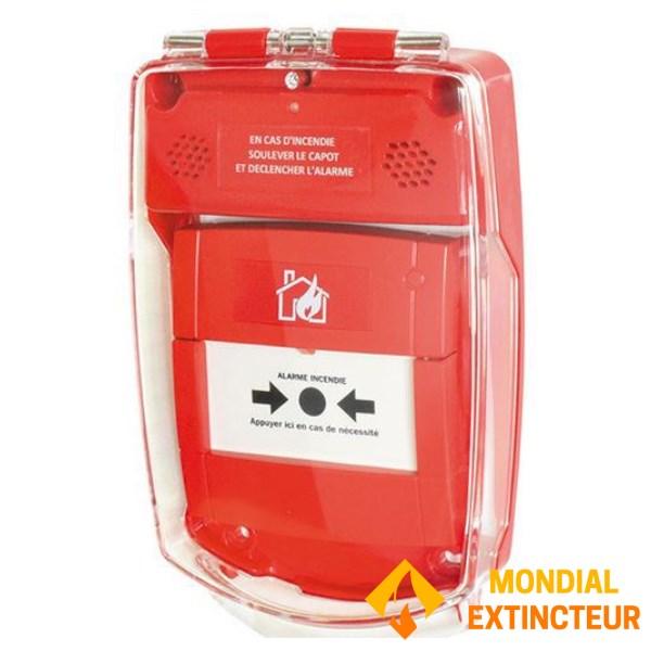 Recessed red protective shell