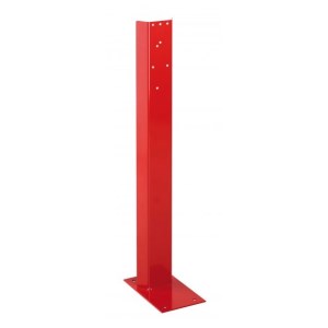 Red Steel Fire Extinguisher Pole Support