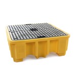 Retention bin for 4 drums - Raised