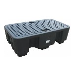 Retention bin for 2 drums