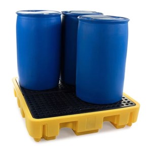 Retention bin for 4 drums - Reduced height