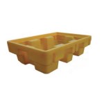 Retention bin for 2 drums without grating