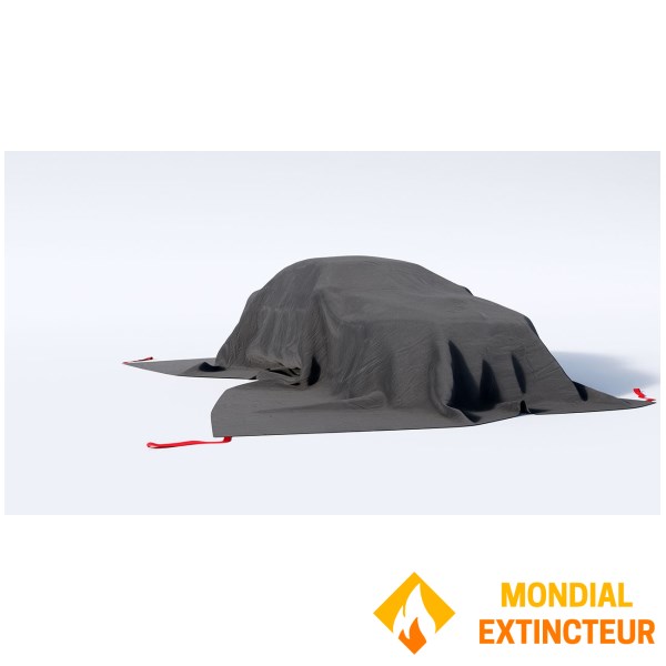 Reusable high-density fire blanket for cars