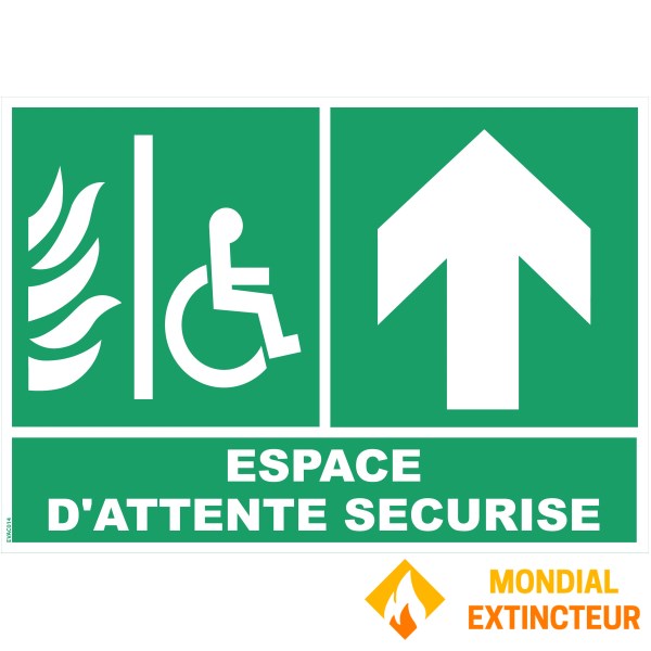 Secure waiting area, high arrow - PVC A4