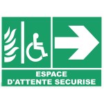 Secure waiting area right arrow - PVC A4