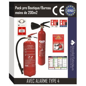 Security kit for stores under 200 M² with Type 4 alarm