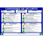 Set of 50 hotel safety instructions 4 languages