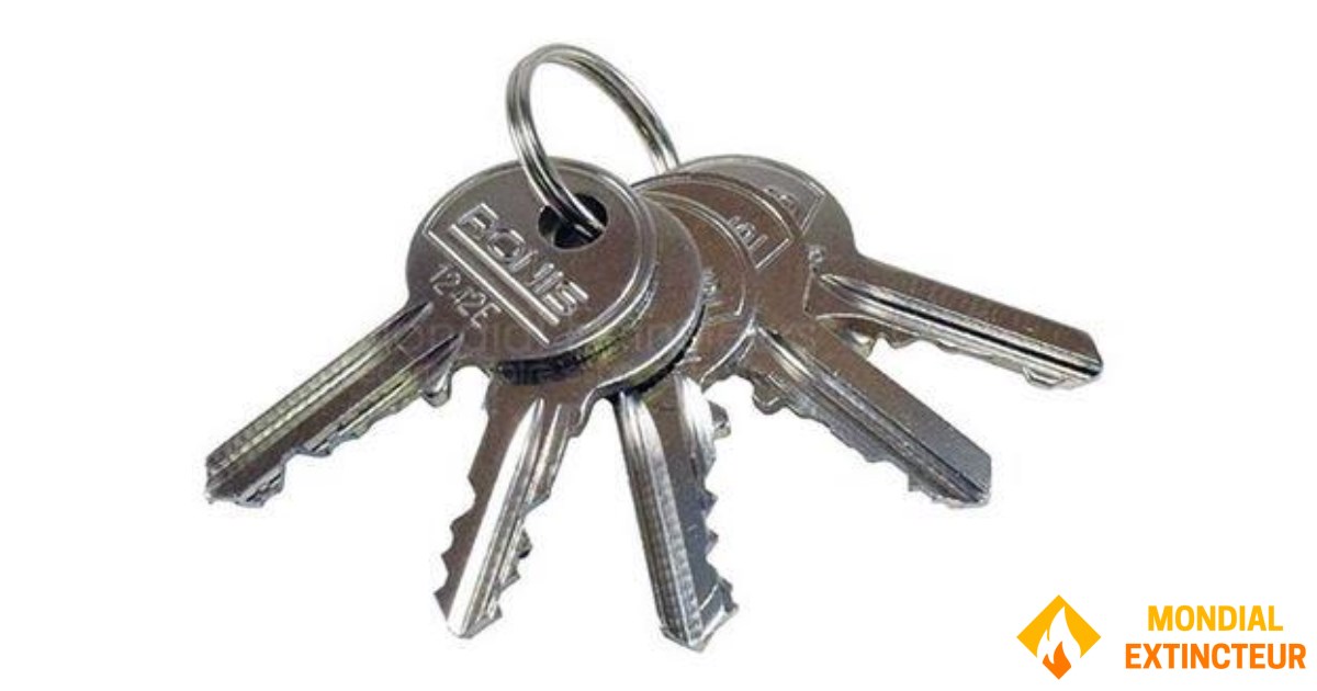 Set of 5 standardized security keys