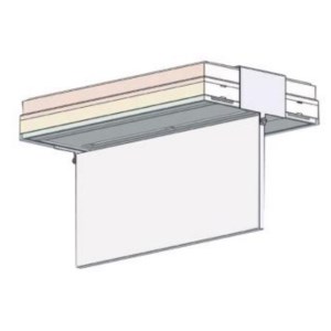 Sheet metal label holder for ceiling or wall mounting Model "TOLEDO"