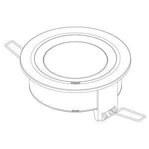 "Spazio Luz" flush-mounting kit for round ceilings