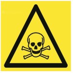 Toxic materials panel - W.200 x H.200 mm