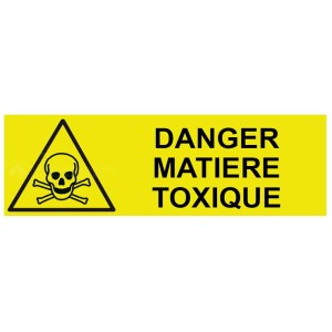 Toxic materials panel - W.300 x H.100 mm