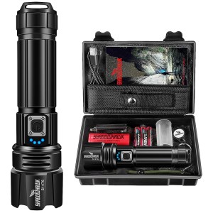 Ultra-Powerful 10,000 Lumen Rechargeable Waterproof LED Flashlight