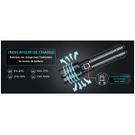 Ultra-powerful, rechargeable, waterproof LED flashlight