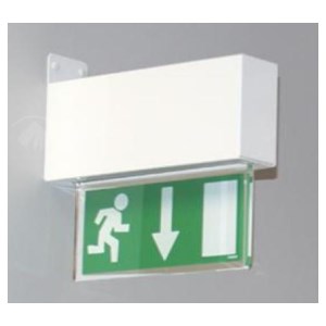 Wall-mounted metal flag box - Edge lighting