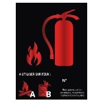 Water-sprayed black dibon panel 15 x 20 cm - Class AB