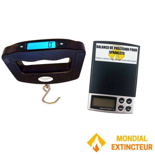 Weighing kit for fire extinguisher tester