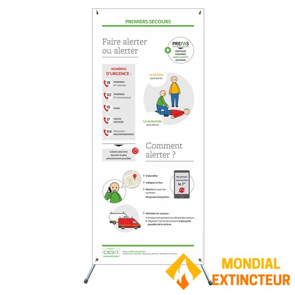 X-banner - First aid: raising the alarm