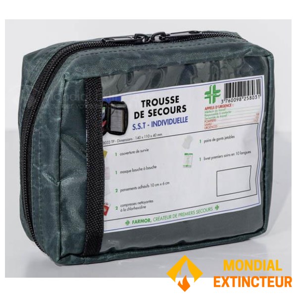 S.S.T. individual first-aid kit Zipper closure