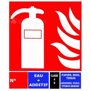 6-litre NF fire extinguisher with free sign - ANAF brand