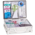 6/8 person first-aid box with handle and wall bracket