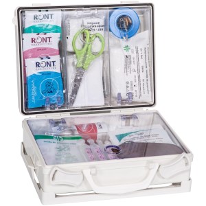 6/8 person first-aid box with handle and wall bracket