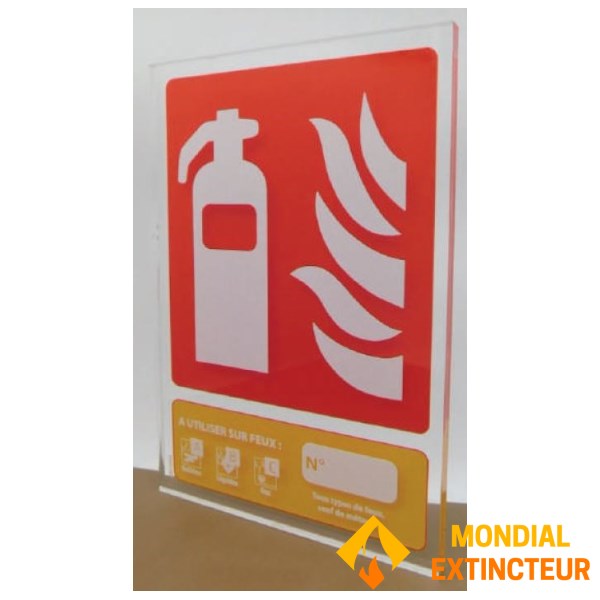 10 x 15 cm Plexiglass powder panel - Class ABC