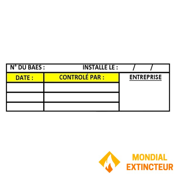 100 Blank BAES Maintenance labels - 70 x 20 mm