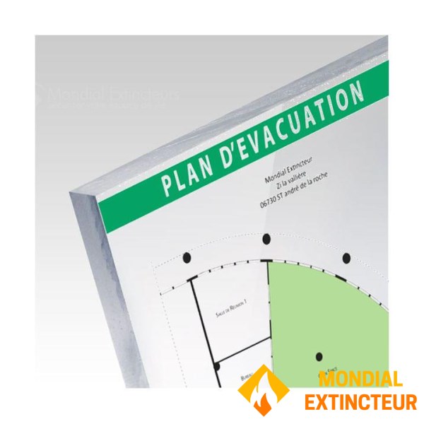 Custom evacuation plan in Altuglas - A1 size