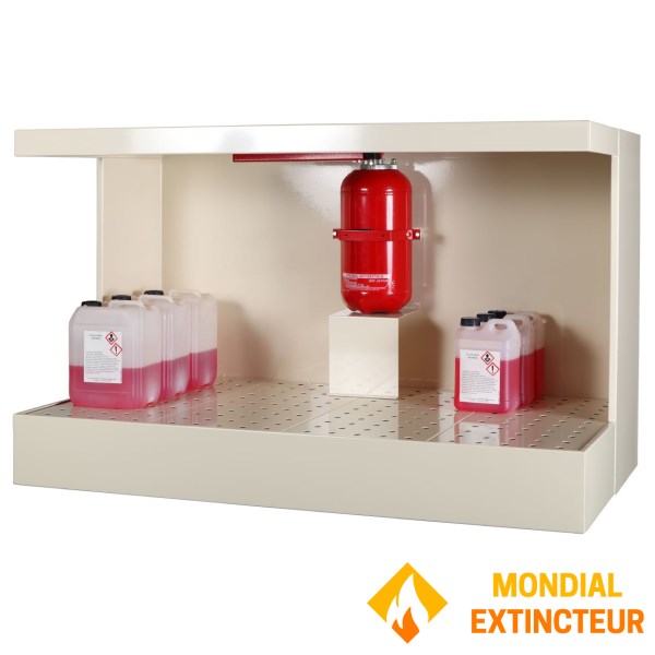 Automatic extinguishing gondola for solvents - 60 litre extinguishing capacity