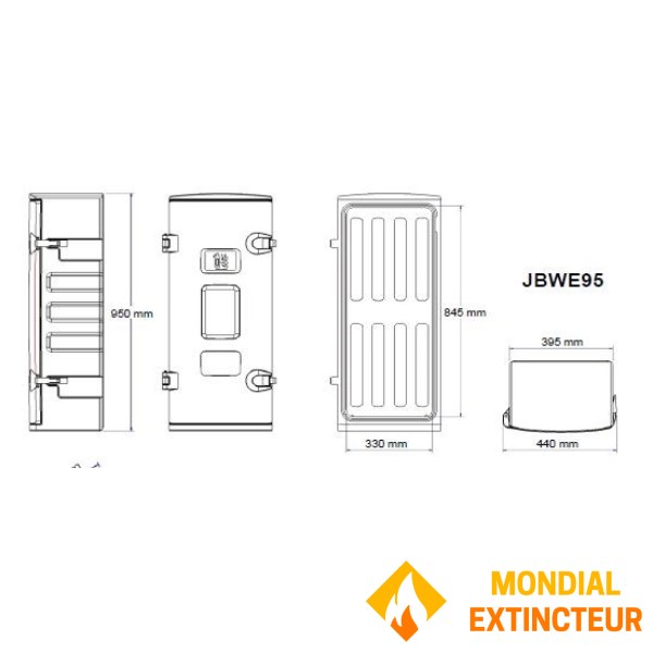 Box for 5Kg CO2 extinguisher