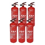 Box of 6 fire extinguishers 2 Kg ABC powder - Brand MOBIAK