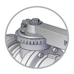 "Butterfly" valve inlet and outlet AR half-coupling DN 100