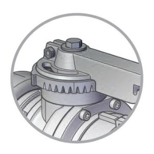 "Butterfly" valve inlet and outlet AR half-coupling DN 100