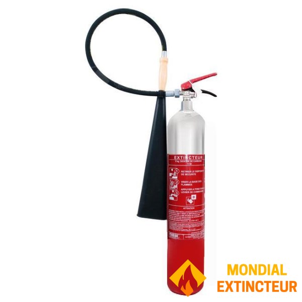 CO2 fire extinguisher 5 Kg capacity - LIGHT ALUMINIUM