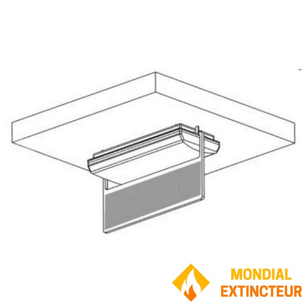 Ceiling-mounted label holder