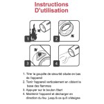 Compact design aerosol for starting fires - Extinc'torch