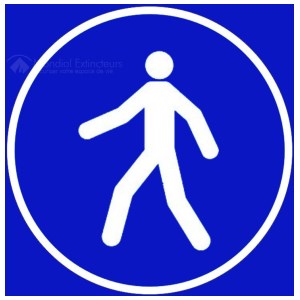 "Compulsory passage" sign - W.200 x H.200 mm