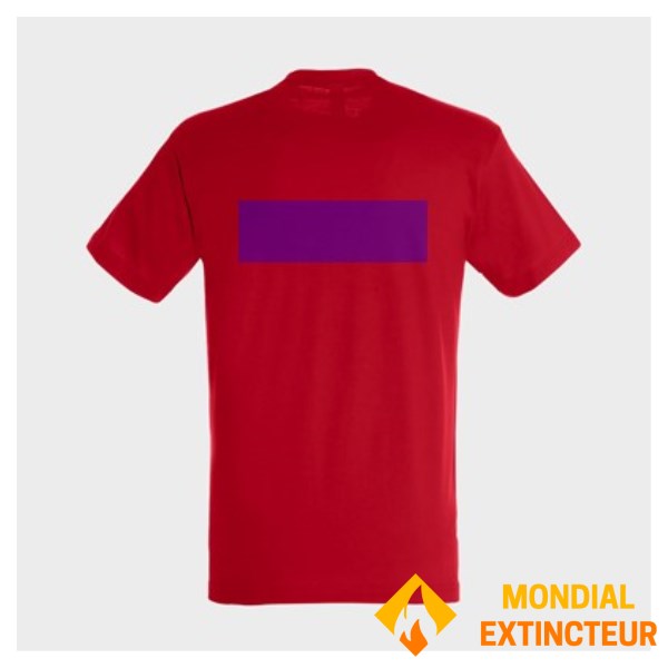 5 Tee-Shirts personnalisés rouges - Taille XL - Flocage Dos
