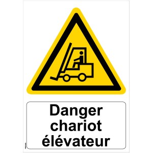 "Danger forklift" sign - PVC A5